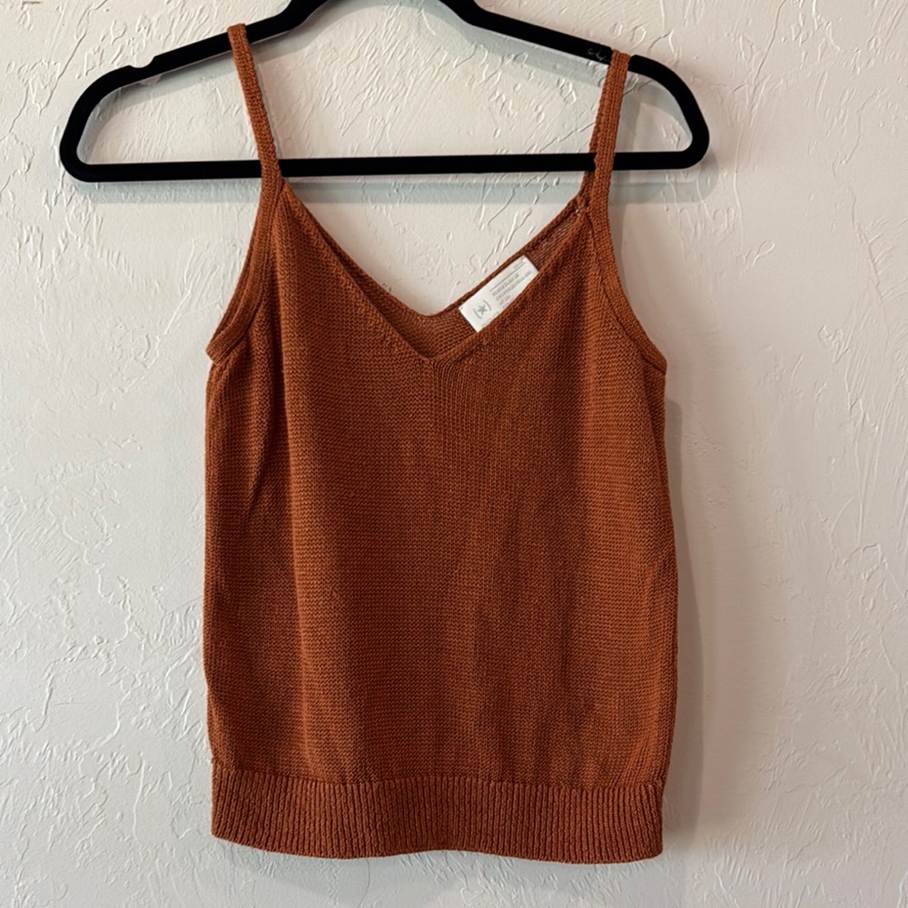 Banana Republic Brown casual Camisole Tank Top sweater spaghetti straps XS